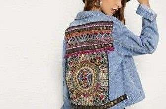 Chaqueta vaquera con bordado en la espalda al 45%