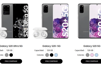 Precompra Samsung Galaxy S20 – S20+ – S20 ultra