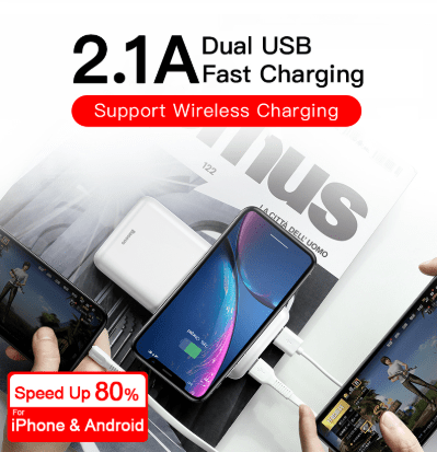 Cargador inalámbrico Baseus (10000mAh) con 40% de descuento