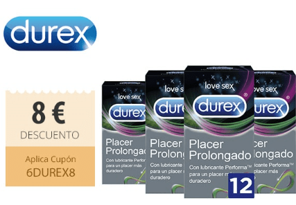 Pack 48 preservativos Durex (Placer Prolongado) Envío en 3 días