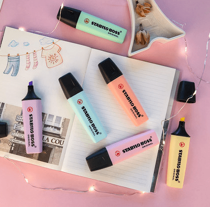 Subrayadores en tonos pastel (25% descuento)