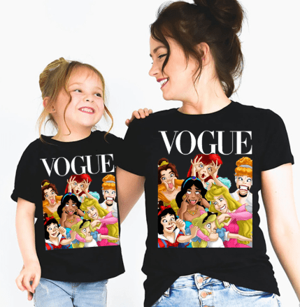 Camisetas madre e hija con diferentes estampados