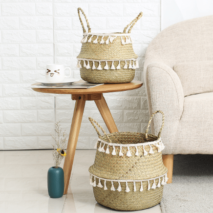 Canastos de almacenaje de bambú