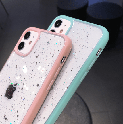 Fundas transparentes brillantes para Iphone 7 a 11