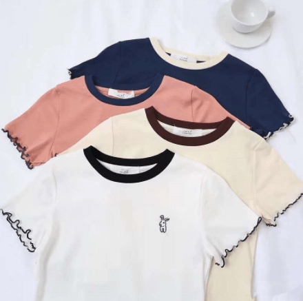 Camisetas de cuello redondo para mujer (54% descuento)