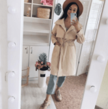 Gabardina larga para mujer