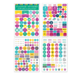 12 hojas de pegatinas (730 stickers) para agendas