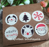 Pack 120 etiquetas adhesivas de navidad