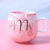 Tazas estilo mármol con diferentes estampados (54% descuento)