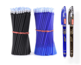 Set de 2 bolígrafos + 50 recambios de tinta borrable (azul, rojo o negro)