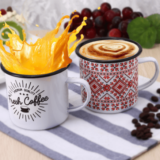 Tazas esmaltadas con motivos navideños (39% descuento)