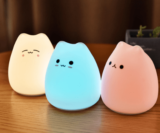 Lámpara de gatito con luz led  para niños