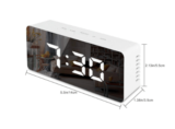 Reloj despertador digital con efecto espejo y luz Led